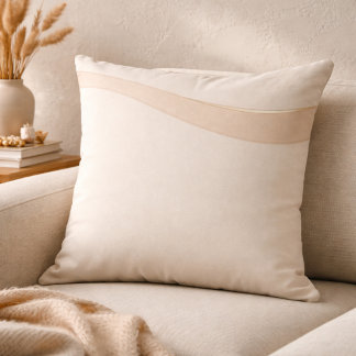 Champagne Wave Neutrals Throw Pillow Kissen