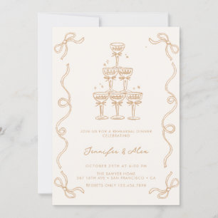 Champagne Wedding Probe Einladung