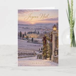Champagne-Weinberge Frohe Weihnachten