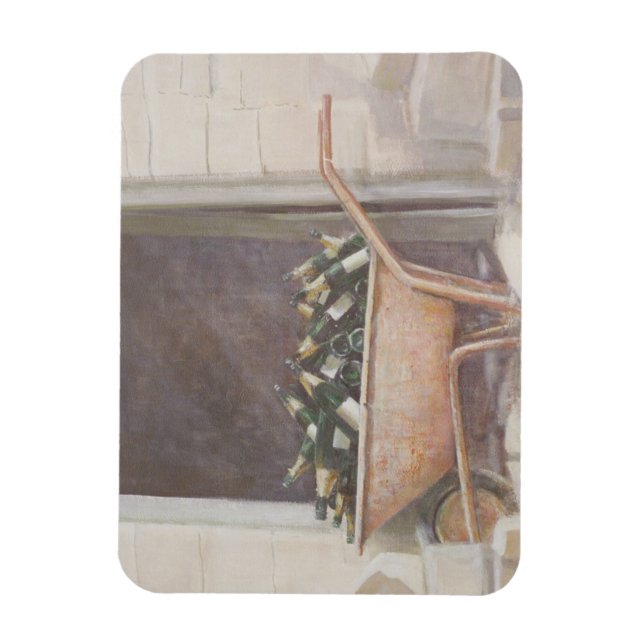 Champagne Wheelbarrow 1985 Magnet (Vertikal)