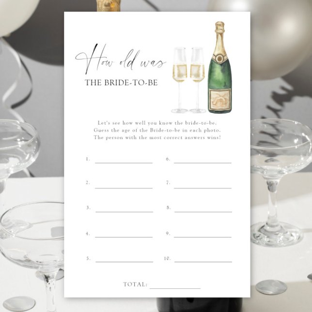 Champagne - Wie alt war die Braut, um Spiel zu wer (Von Creator hochgeladen)