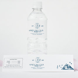 Champagner auf Eis | Après Ski Winter Bachelorette Wasserflaschenetikett