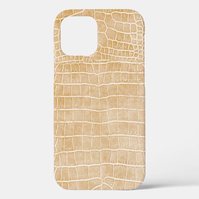 Champagner Beige Imitat Krokodile Leder Case-Mate iPhone Hülle (Rückseite)
