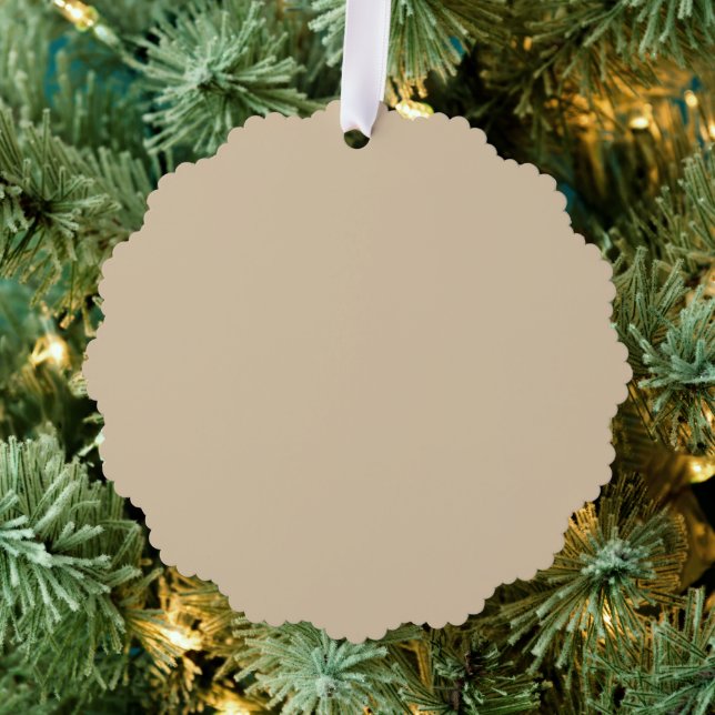 Champagner Beige Ornament Karte (Insitu (Baum))