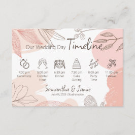 Champagner Blush Pink - Hand gezeichnet Floral Tim Begleitkarte