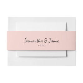 Champagner Blush Pink - Matching Bands Einladungsbanderole