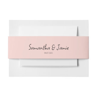Champagner Blush Pink - Matching Bands Einladungsbanderole