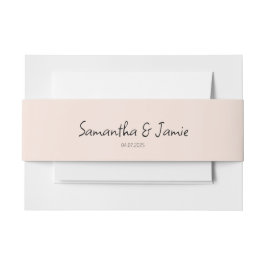 Champagner Blush Pink - Matching Bands Einladungsbanderole