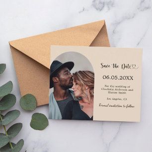 Champagner-Bogen-Foto-Hochzeit Save-the-Date-Karte