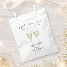 Champagner Bridal Shower Geschenktütchen