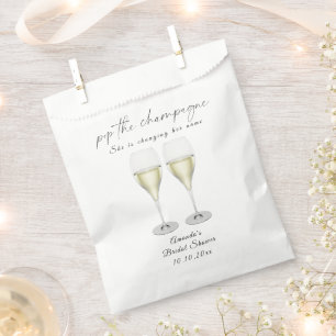 Champagner Bridal Shower Geschenktütchen