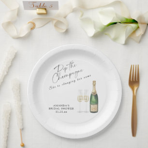 Champagner Bridal Shower Pappteller