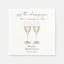 Champagner Bridal Shower Serviette