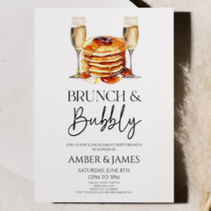 Champagner Brunch & Bubbly Engagement Party Brunch Einladung