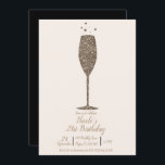 Champagner Bubble Chic Glam Gold Geburtstagsparty Einladung<br><div class="desc">Anpassen für jedes Ereignis.</div>