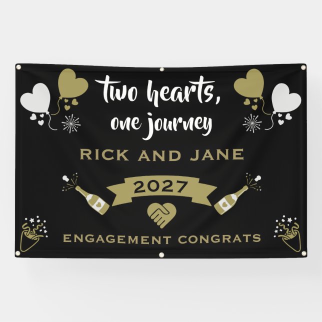 Champagner Celebration Party Banner (Horizontal)