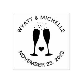 Champagner Celebration Wedding / Anniversary Custo Gummistempel