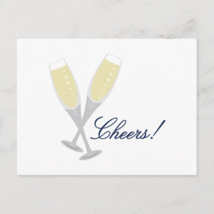 Champagner Cheers Postkarte