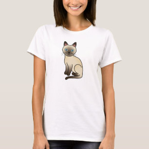 Champagner-Coat Tonkinese Rasse Katze Illustration T-Shirt