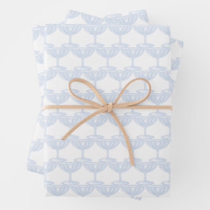 Champagner-Coup-Turm Silvester-Verlobungsfeier Geschenkpapier Set