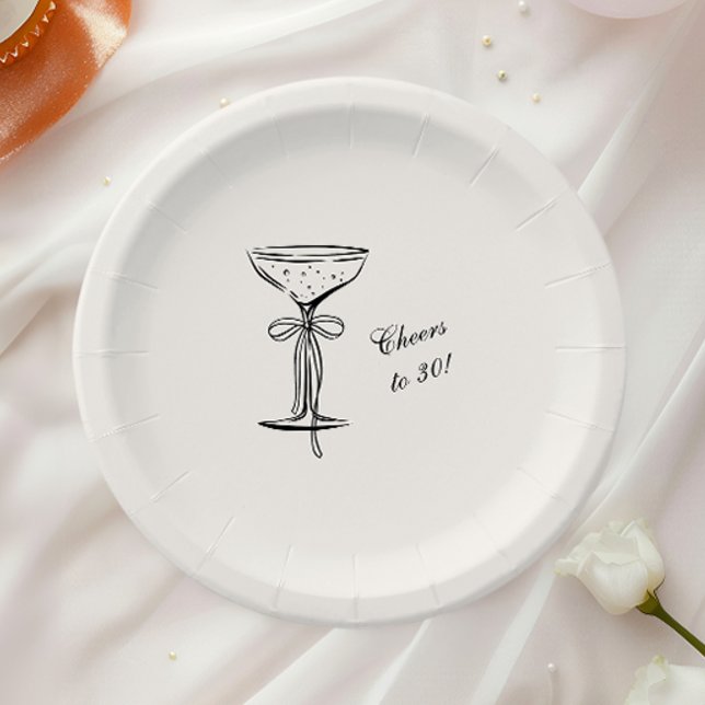 Champagner-Coupe Prosit zum Geburtstag Pappteller (Von Creator hochgeladen)