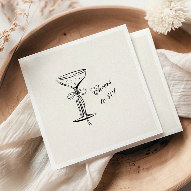 Champagner-Coupe Prost zum Geburtstag Serviette (Von Creator hochgeladen)