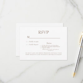 Champagner Dinner Choice Wedding RSVP Card Karte