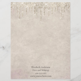 Champagner Dripping Glitzer Trendy Glam Stilvoll Briefbogen