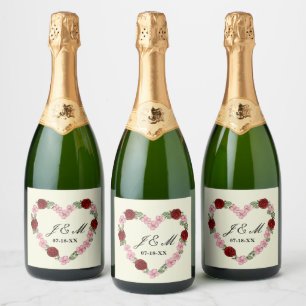 Champagner-Etikett für ländliche Hochzeit