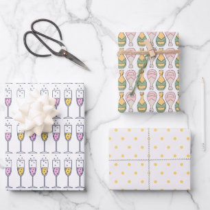 Champagner-Feier  Geschenkpapier Set