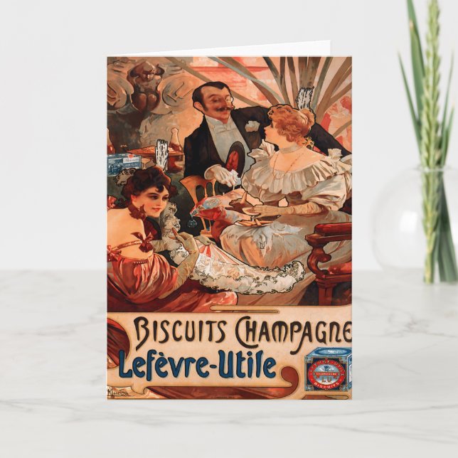 Champagner französisches Vintages Karte (Vorderseite)