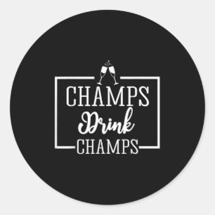 Champagner für Chamons-Champs Champagner-Geschenk Runder Aufkleber