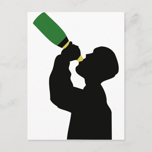 Champagner-Geburtstagsschuh Postkarte (Vorderseite)