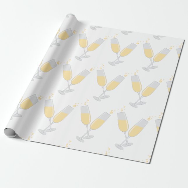 Champagner Geschenkpapier (Ungerollt)