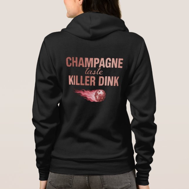 Champagner-Geschmack Killer-Trünkchen | Rosa Pink  Hoodie (Rückseite)