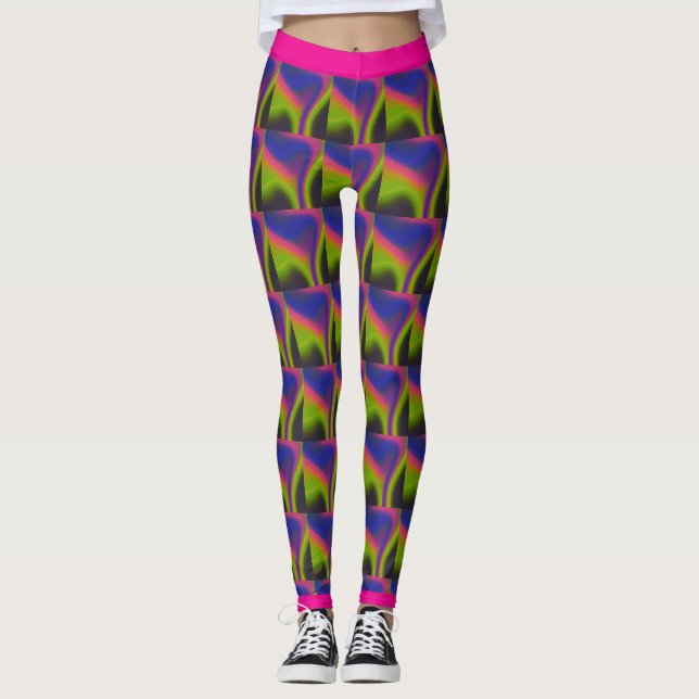 Champagner glänzt strahlende Leggings. Leggings (Vorderseite)