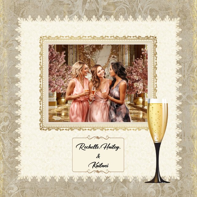 Champagner-Glass-Aufkleber Rechteckiger Aufkleber (Von Creator hochgeladen)