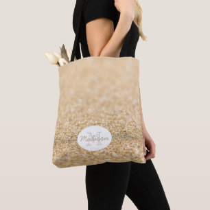 Champagner-Gold-Kunststoff-Glitter-Funkeln Monogra