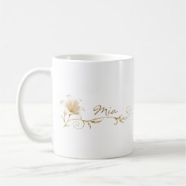 Champagner-Gold-Lilien-Namens-Tasse für beste Freu Kaffeetasse