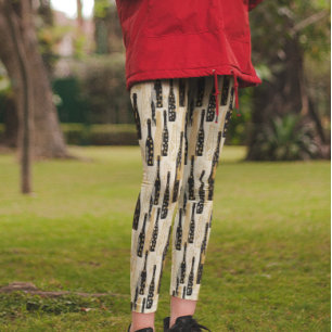 Champagner Gold Schwarz Neujahrs Hochzeit Leggings