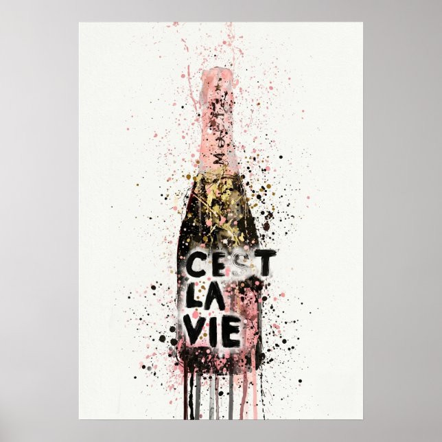 Champagner Graffiti  Poster (Vorne)