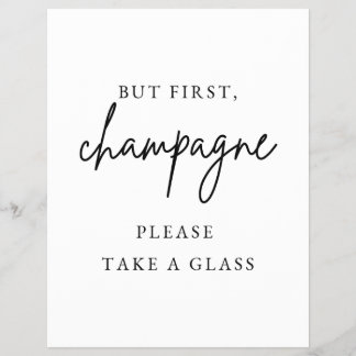 Champagner-Hochzeits-Schild Flyer