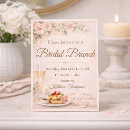 Champagner-Hochzeitsbrunch-Einladung Einladung