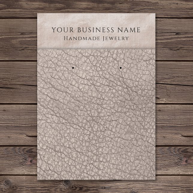 Champagner-Imitate Leder Ohrhörer-Karten (Von Creator hochgeladen)