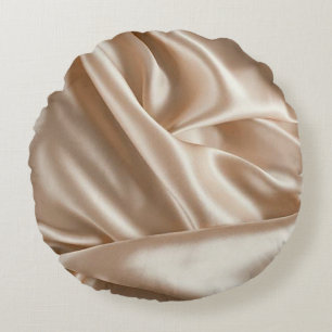 Champagner-Imitate mit einem runden Akzent bedruck Rundes Kissen