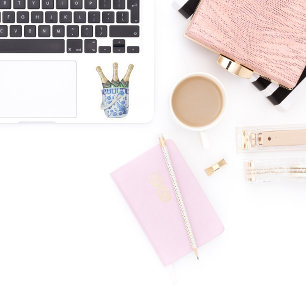 Champagner in Chinoiserie Ice Ecket Vinyl Sticker