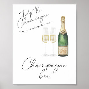 Champagner-Junggesellinnenabschied - Champagnerbar Poster