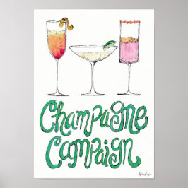 Champagner-Kampagne Print Poster