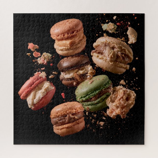 Champagner & Macarons Puzzle (Vertikal)