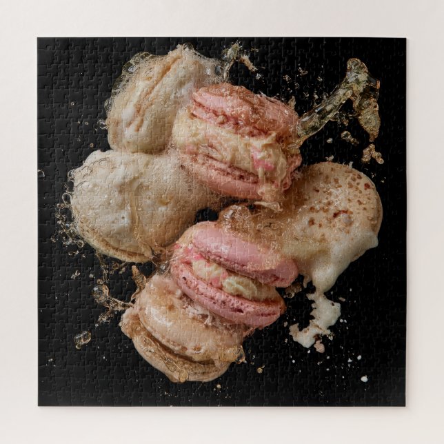 Champagner & Macarons Puzzle (Vertikal)